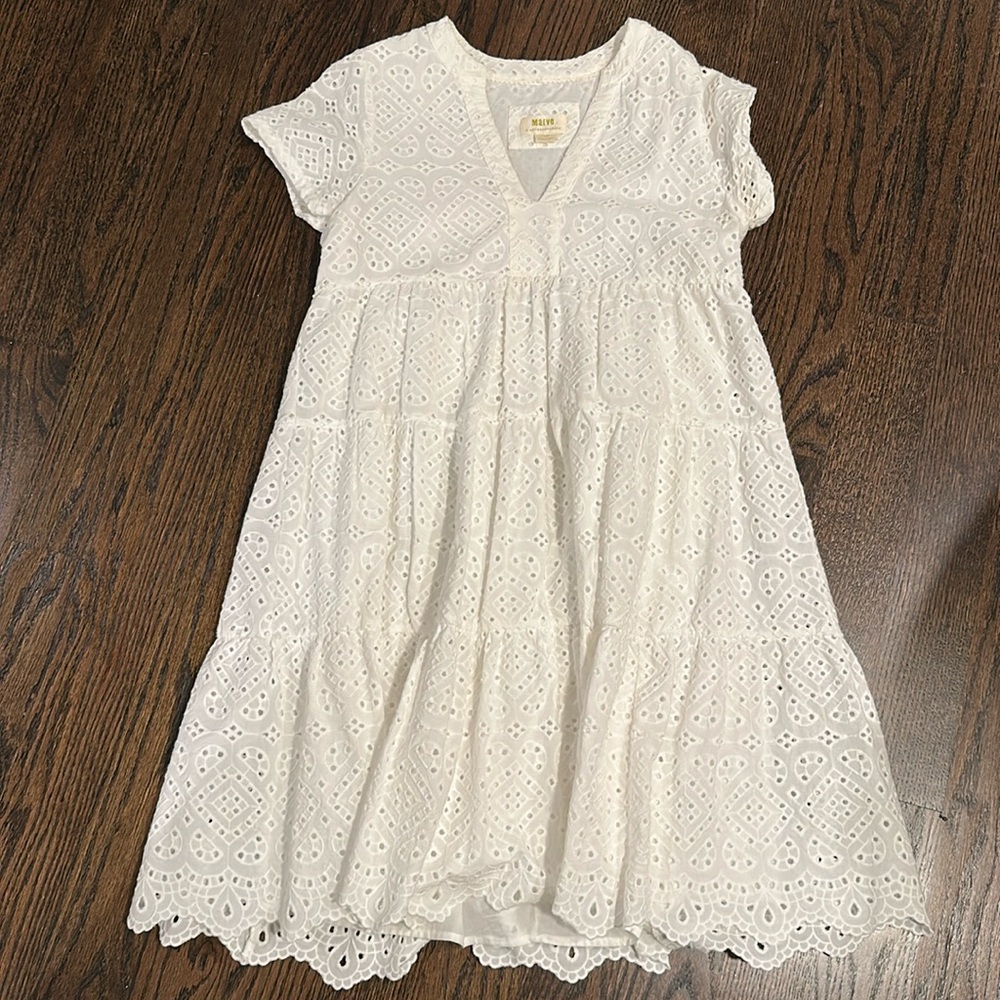 Maeve Anthropologie eyelet dress size small